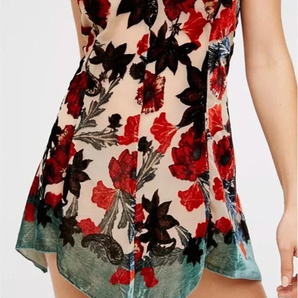 Free People Velvet Burn Out Tunic/Mini Dress - Picture 4 of 6